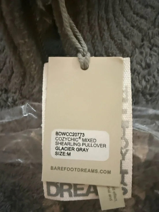 Barefoot Dreams Women's Charcoal Sherpa Crewneck Pullover - Picture 11 of 13